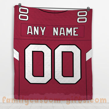 Custom Premium Quilt Blanket Arizona Jersey American Football Personalized Quilt Gifts for Her & Him